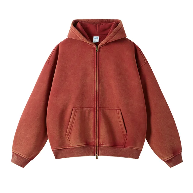 Distressed Loose Hooded Sweatshirt 2