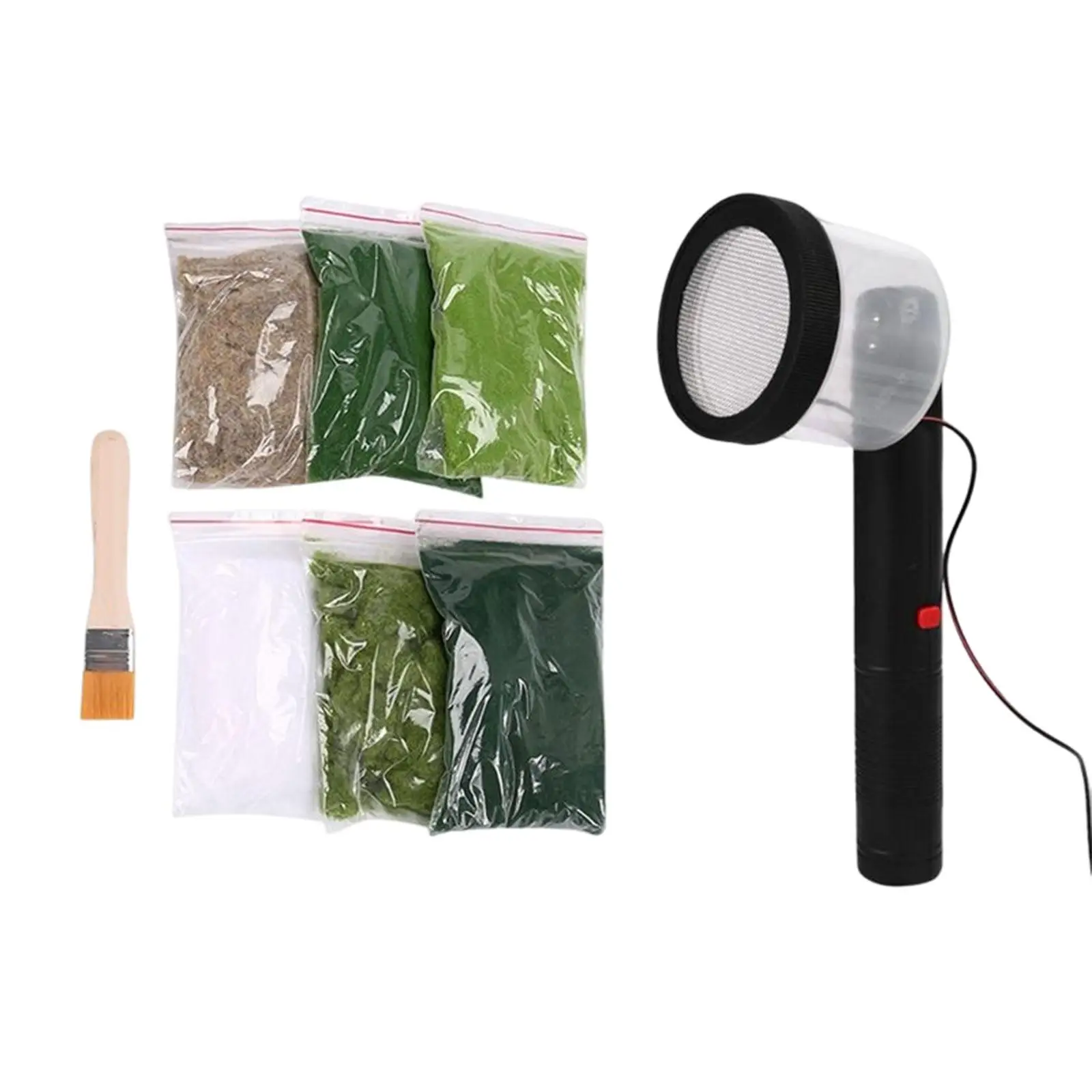 Static Grass Applicator for Landscaping with 6 Bags Planting Machine Flocking DIY Railway