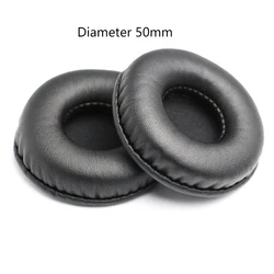 Premium Replacement Ear Pad Cushions - Sponge Leather Foam Cover (50mm)