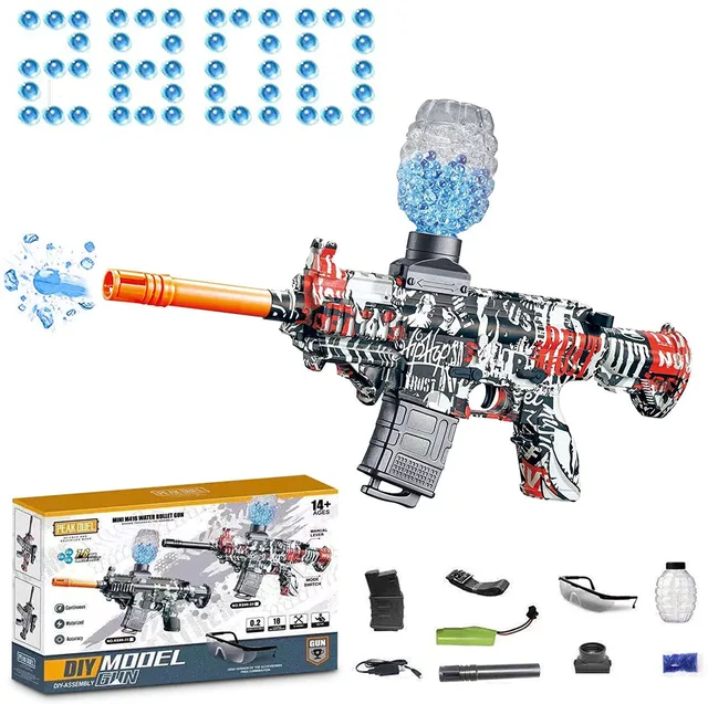 Dropshipping! MP5 Gel Blaster Gun With 3000 Gel Balls Water Bomb Electric Automatic Splatrball Plastic Guns Weapons For Kids Toy 3