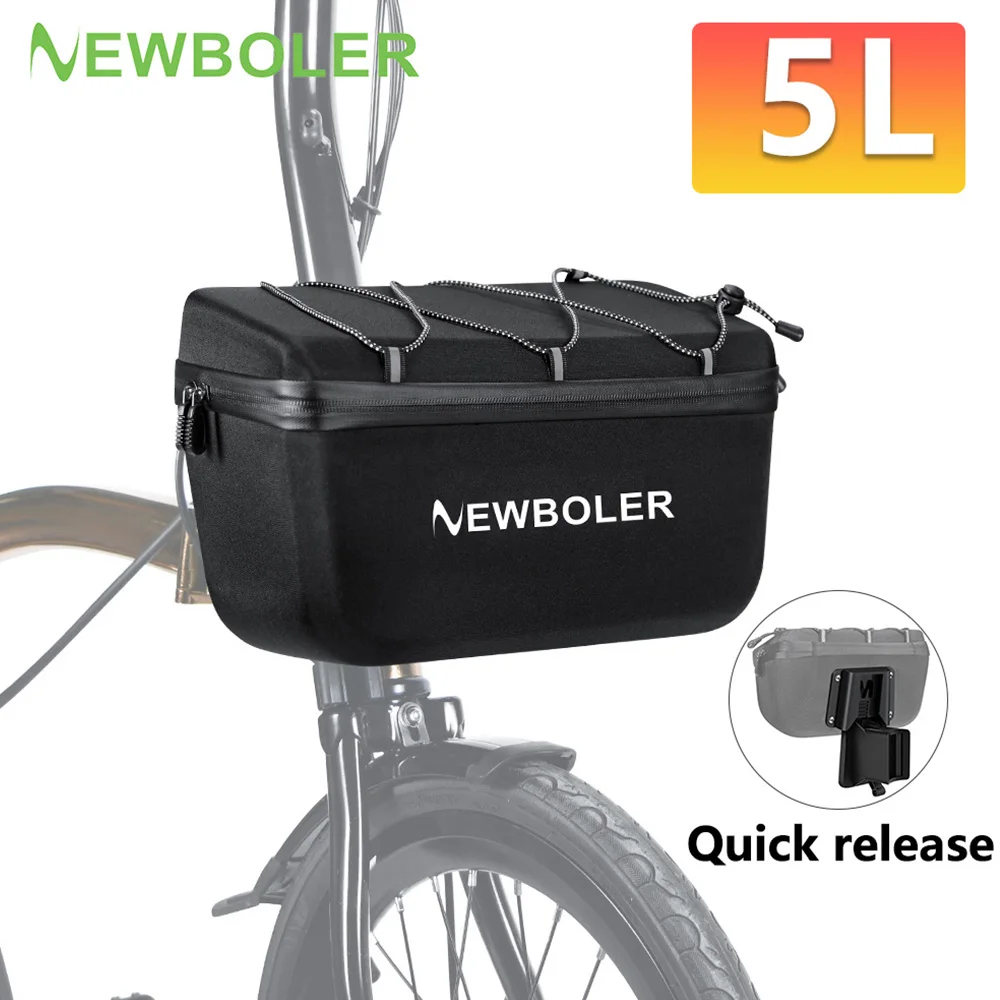 NEWBOLER Folding Bicycle Handbag Multi functional Brompton Bag 5L Large Capacity Bicycle Front Bag Bicycle Basket Bag