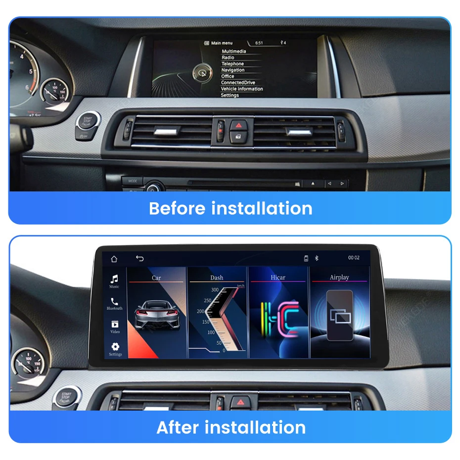MEKEDE Pantalla Linux de Alta Resolución 2K 2400*900 para BMW Serie 5 F10 F11 2011-2017, Unidad Multimedia para Auto con Ajuste Completo, CarPlay Inalámbrico, Android Auto, Entrada de Cámara AHD 1080P, Baja Latencia, Arranque Rápido, Reserva de Funciones Originales del Auto, Estéreo para Auto 2
