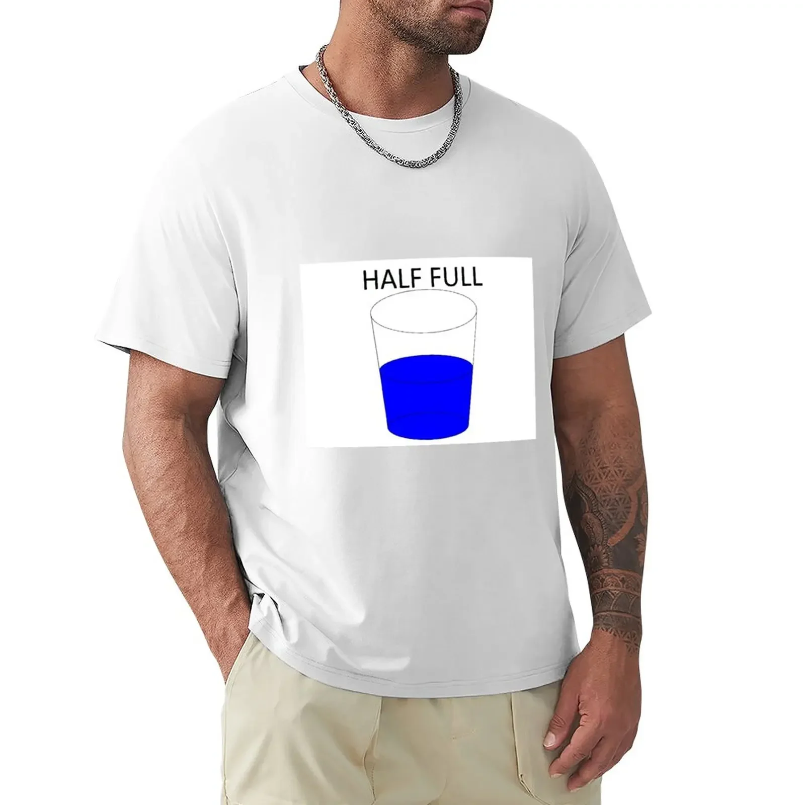 

Glass Half Full T-Shirt customs design your own kawaii clothes t shirt men