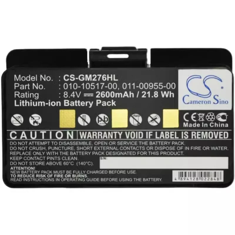 

GPSMAP 276 296 376 GPS Navigation Equipment 010-10517-00 CS-GM276HL Lithium Battery Pack