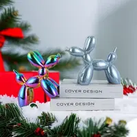 ceramics Balloon Dog Sculpture Home Decor room Decoration Accessories Office Nordic Animal Decorative Sculptures and Figurines 3