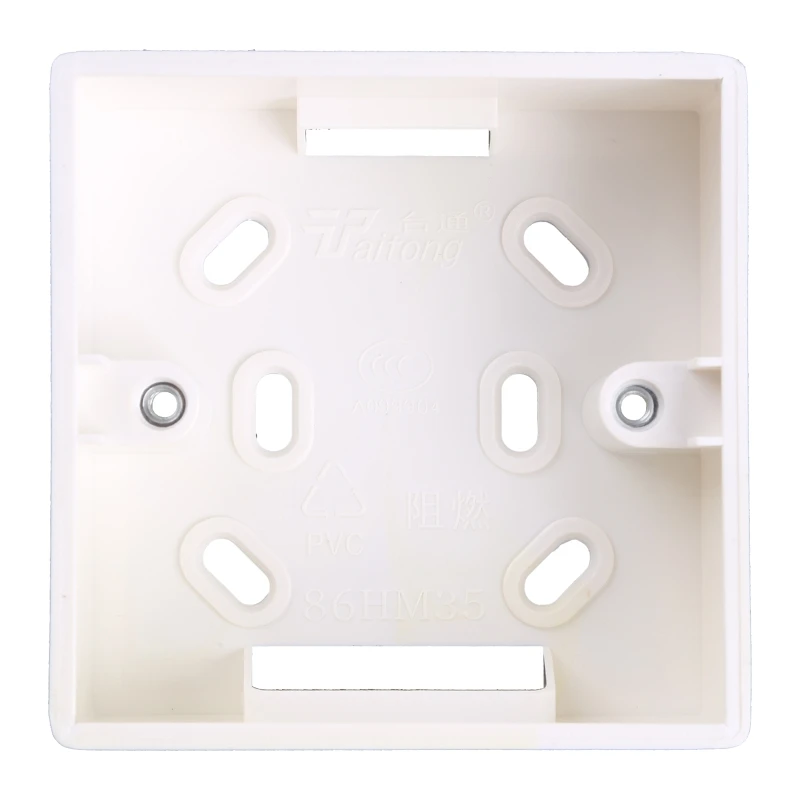 86X86 PVC Junction Box Wall Mount Cassette For Switch Socket Base