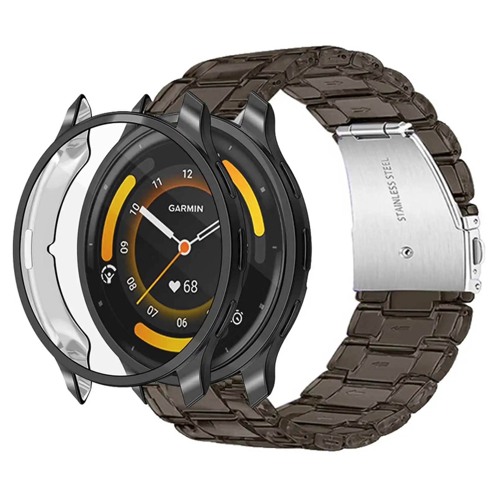 

For Garmin Venu 3 / Venu 2 Strap TPU Case Protector for Garmin Vivoactive 4 Resin Wristband for garmin venu 2 plus Band Bracelet