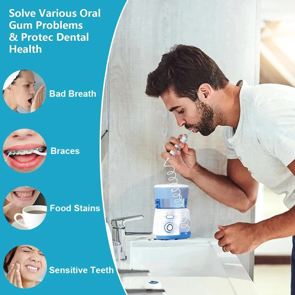 Waterpulse Oral Irrigator Water Flosser High Pressure Electric Dental for Teeth