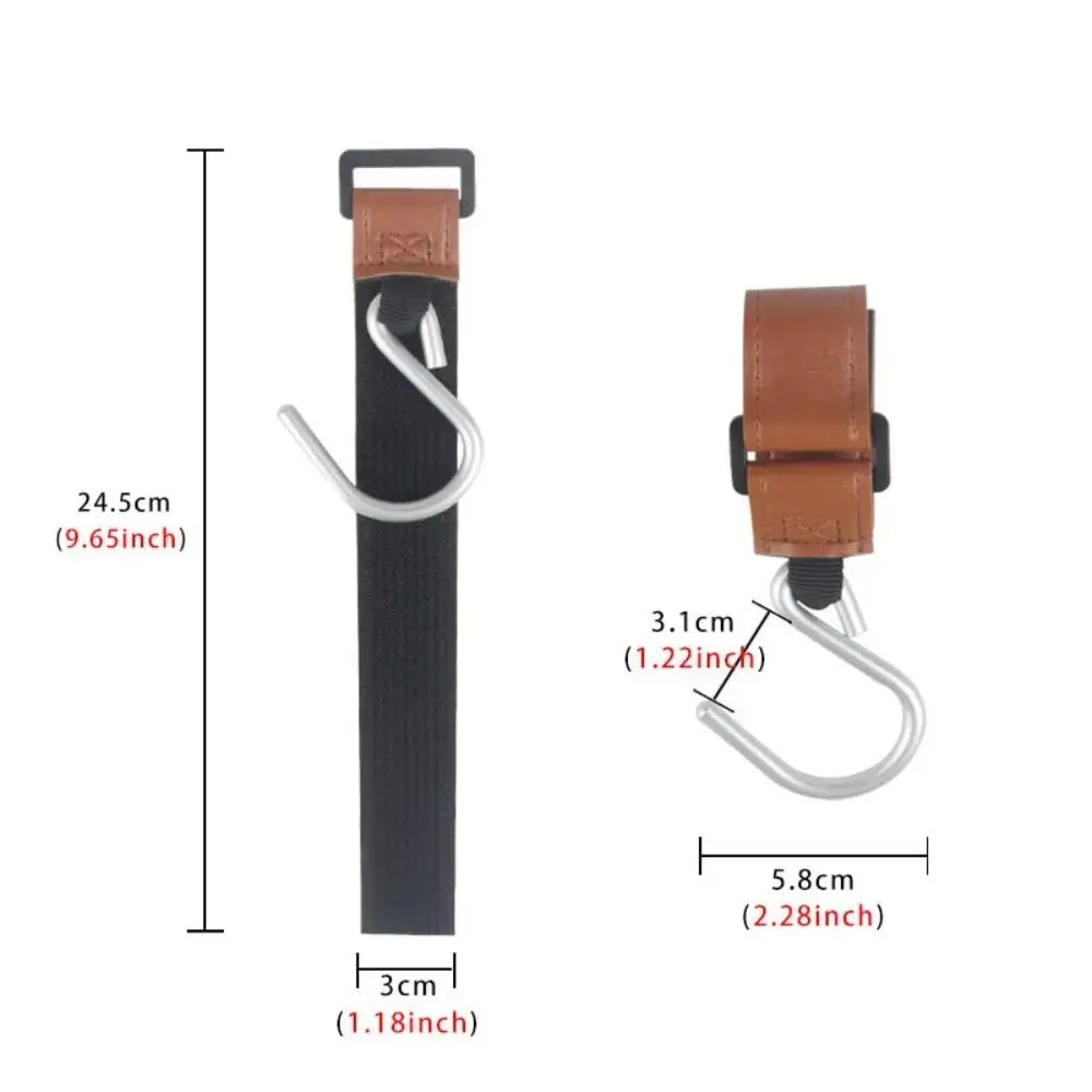 Cute S Shape Baby Stroller Hooks PU Cart Organizer Hanging Hook Cartoon Solid Color Stroller Accessories Cartoon