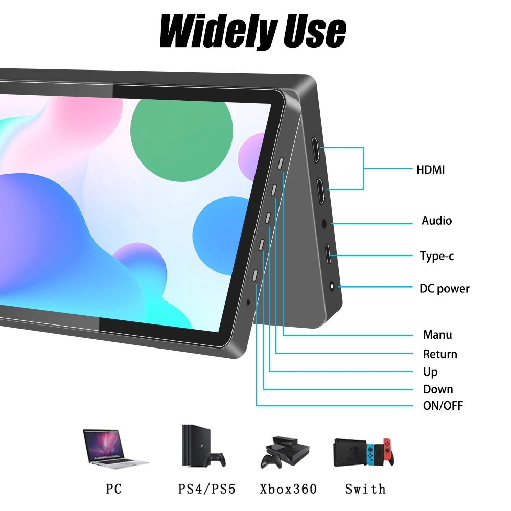 ޴  ̴ TFT LCD ġũ,   ø Ʈ ÷̿, HDMI ȣȯ Tye-c, 8 ġ, 800x480