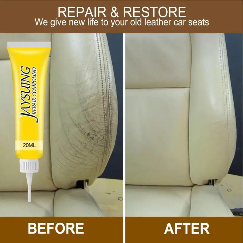 20ml Leather Filler Repair Gel Agent Auto Car Seat Sofa Coats Holes Scratch Cracks Complementary Refurbishing Cream Repair Paste leather repair gel leather repair kit