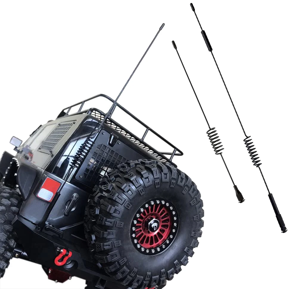 1 10 Scale RC Crawler 11.4inch and 6.3inch Metal Antenna Accessories Decoration For-4 D90 Axial SCX10 90046