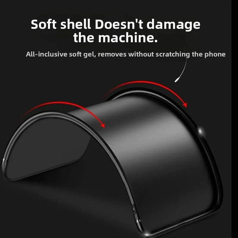 Matte Black Slim Silicone Case - Soft TPU Back Cover