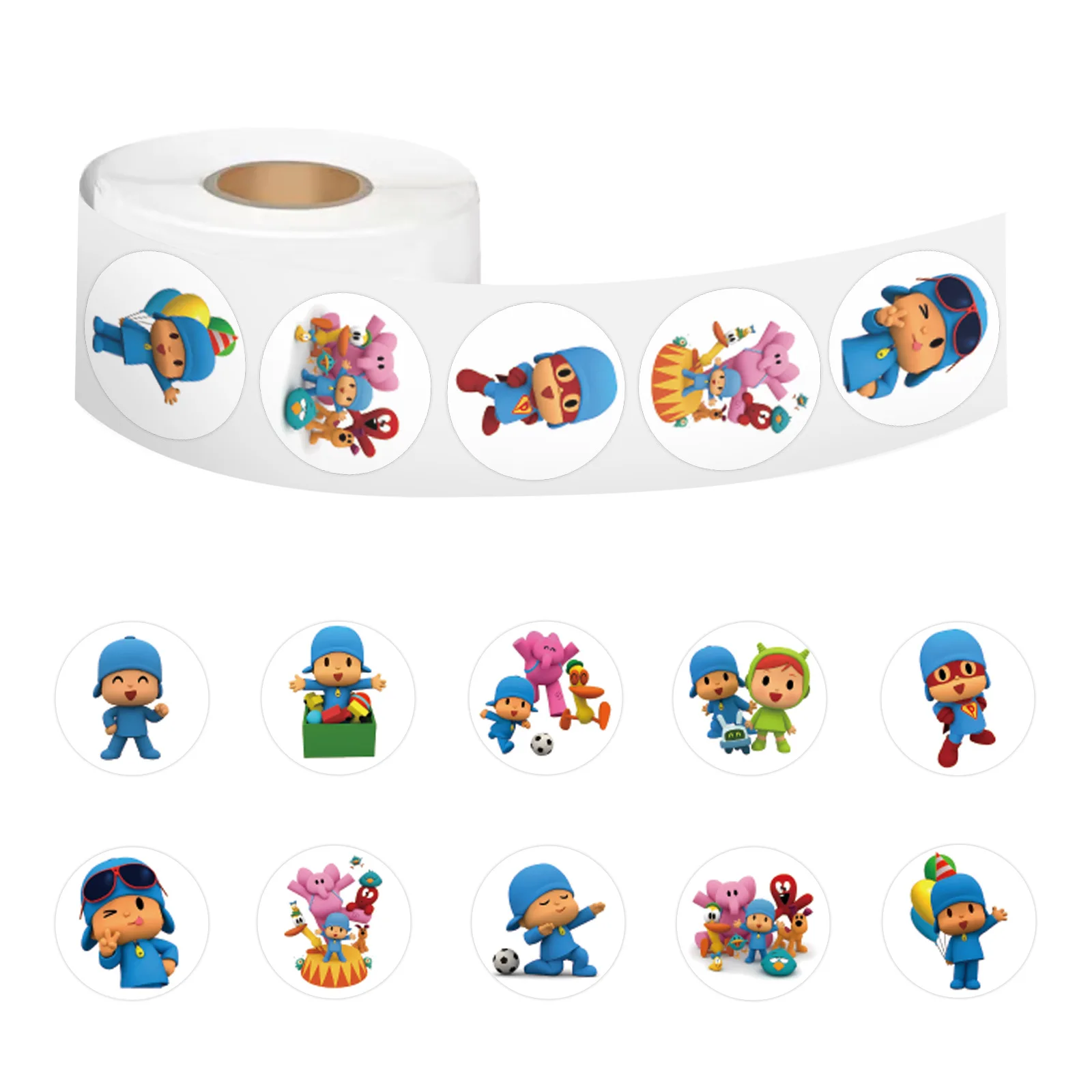 500PCS POCOYO 스티커 낙서 스티커 DIY 일기 전화 케이스 수제 스크..