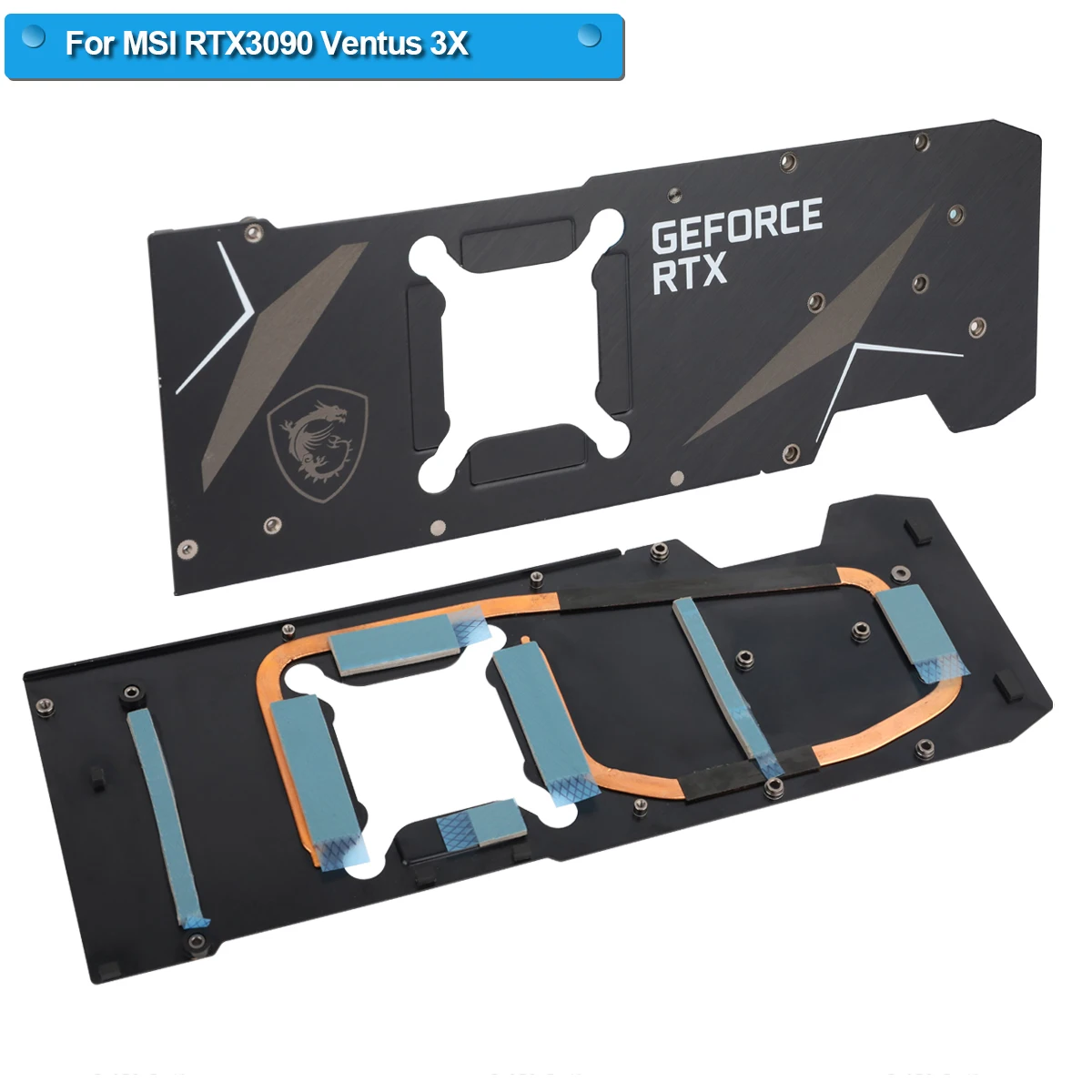Dissipador de Calor com Backplate Refrigerador para Msi Rtx 3080 3080ti 3090 Ventus 3x Placa Gráfica Radiador - Imagem 4