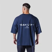 TEAM LYFT Silver Letter Print Brand Comfortable Cotton Men GYM T-Shirt O-Neck Short Sleeve T Shirt M-3XL Man T-shirts Top Tee 2