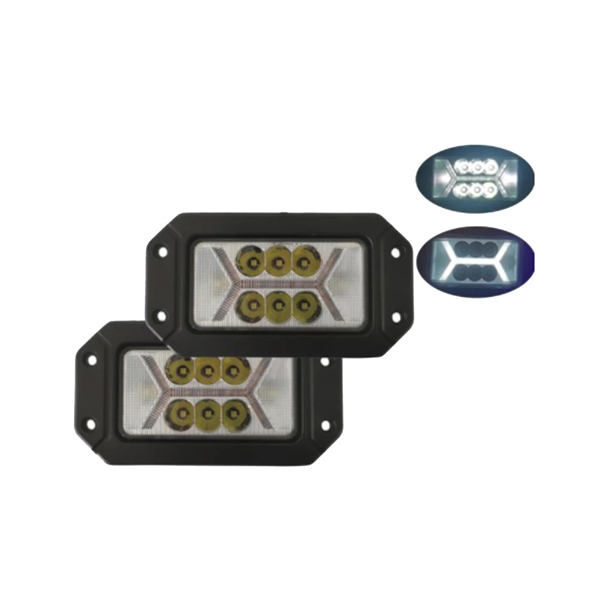 

Work Lights Rectangular with Daytime Running Lights Front Bar LED Spotlights Fog Lights Signal Lights Auto A
