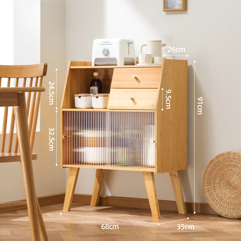 Multi-Functional Space-Saving Storage Organizer for Small Space Rustic Apartment-Size Kitchen & Dining Room Furniture