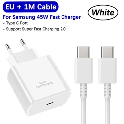 Samsung 45W Super Fast Charge USB - C Adapter - White - EU With Cable