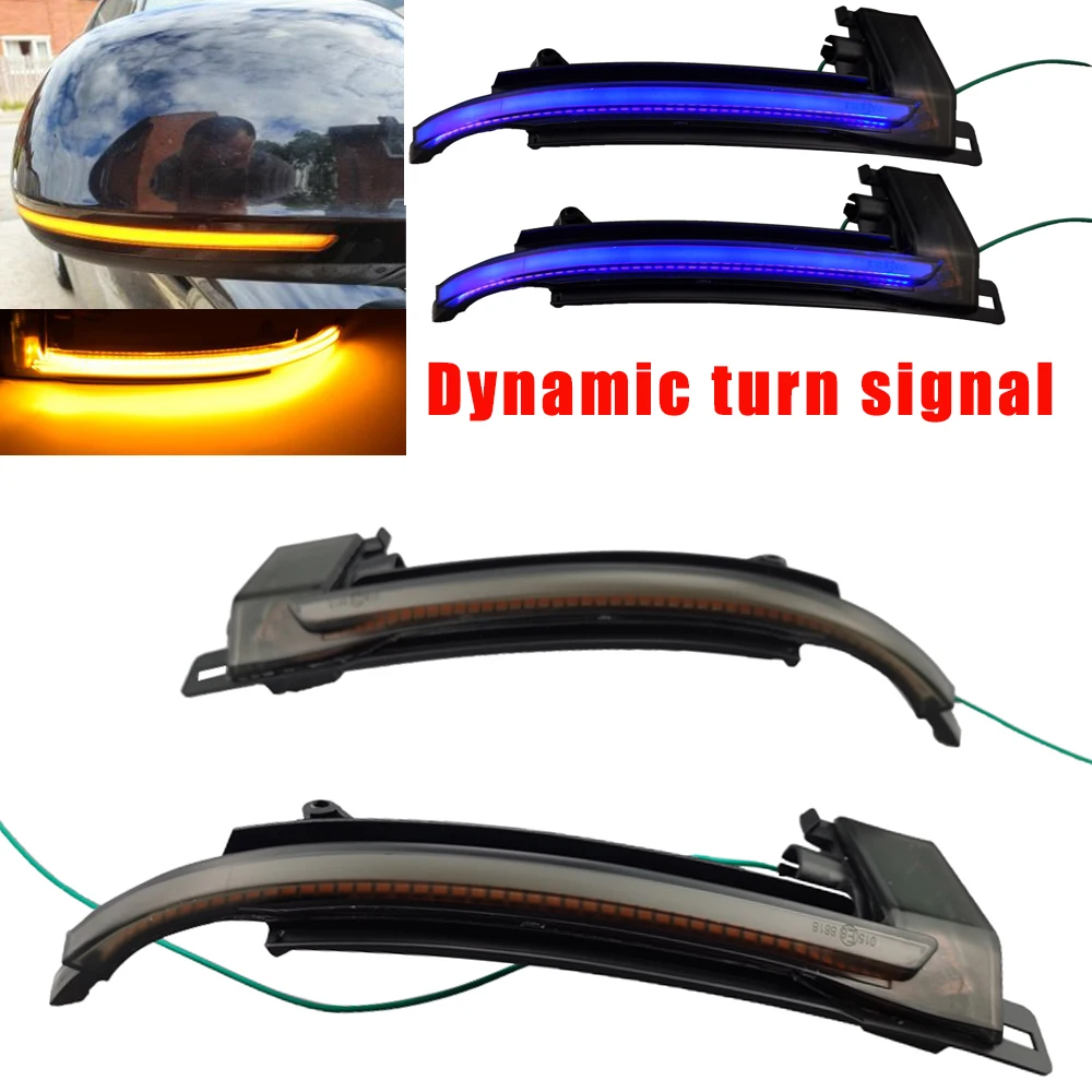 Scroll LED Dynamic Turn Signal Lights Side Mirror Flashing Light Repeater Blinker for Audi A3 8P