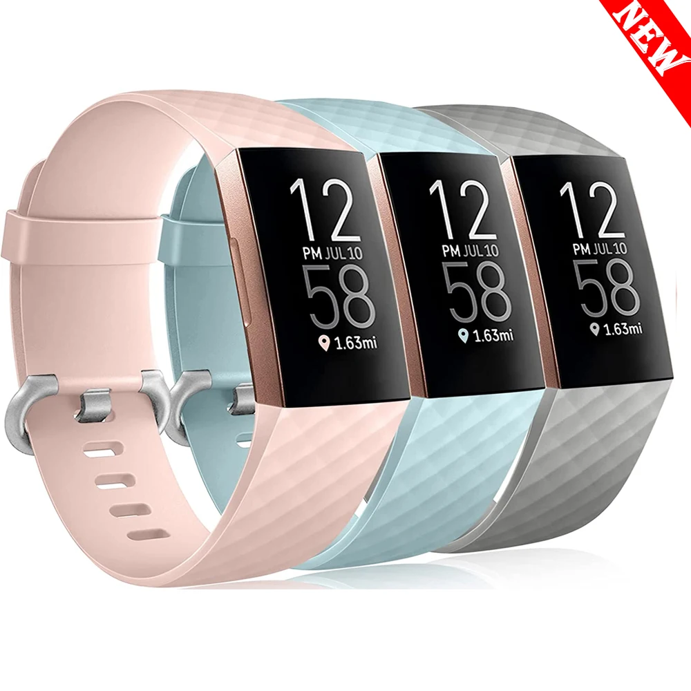 Cinturino Sportivo Per Fitbit Charge 4 Braccialetto Intelligente Impermeabile In Silicone Per Fitbit Charge 3/4 Accessori Per Cinturini Morbidi