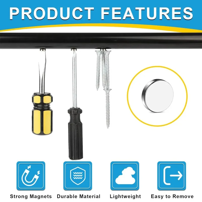 50 Pieces of Super Strong Magnet Refrigerator DIY Construction Science and Technology Education with Powerful Disc Magnets