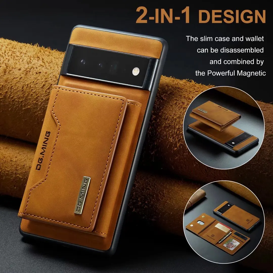 2 In 1 Detachable Card Pocket Magnetic Wallet Pixel Case