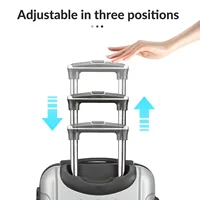 Anajqaqia Set de bagages – Ensemble de valises trolley trois pièces grises – Avec une conception à double roue et des serrures TSA pratiques 3