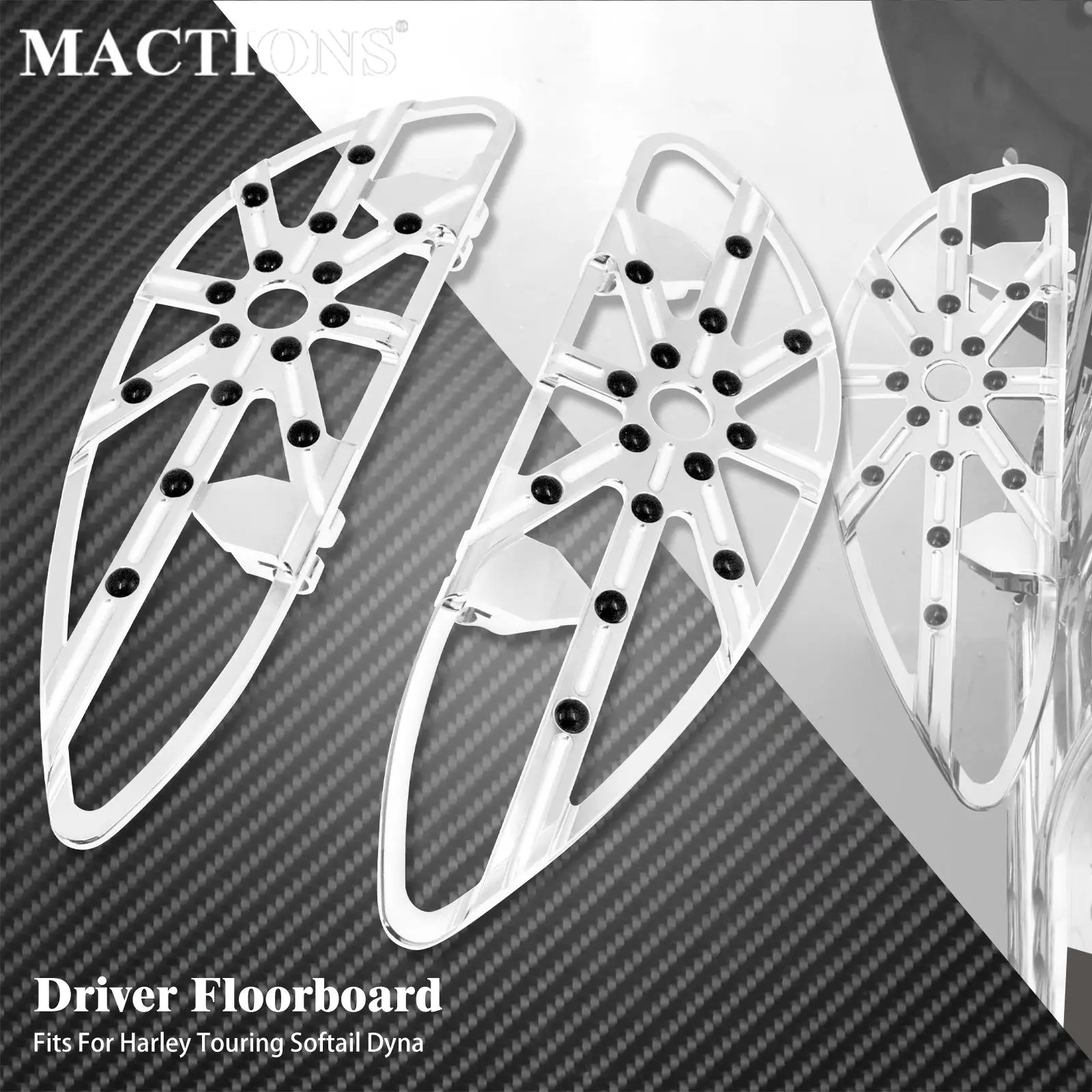 Motorcycle Front Driver Floorboard Rider Footboard Footpegs Footrest Pedal For Harley Touring