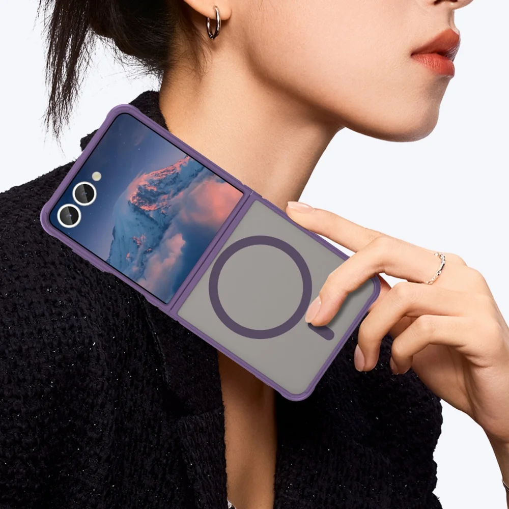 Matte Translucent Magnetic Phone Case - Wireless Charging Slim Shockproof Cover