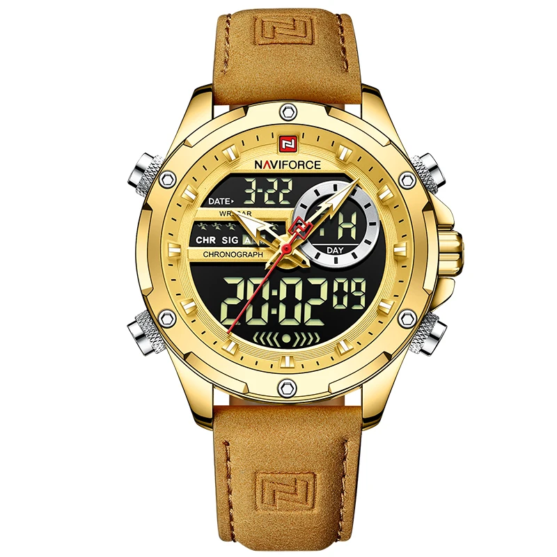 NAVIFORCE Digital Men Military Watch Waterproof Wristwatch LED Quartz Clock Sport Watch Male Big Watches Men Relogios Masculino 