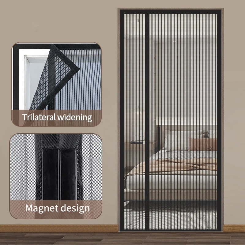 Magnetic Screen Door Curtain Anti Mosquito Door Curtain Magnetic Door Curtain Magnetic Suction Door Curtain Magnetic Anti-mosquito Side Door Opening Screens Kitchen Living Room Bedroom Summer Anti-mosquito Flies Mesh