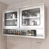 Wall Mounted Storage Cabinet Modern Stainless Steel Kitchen Cabinets Creative Home Furniture Kitchen Island Balcony Room Cabinet 3