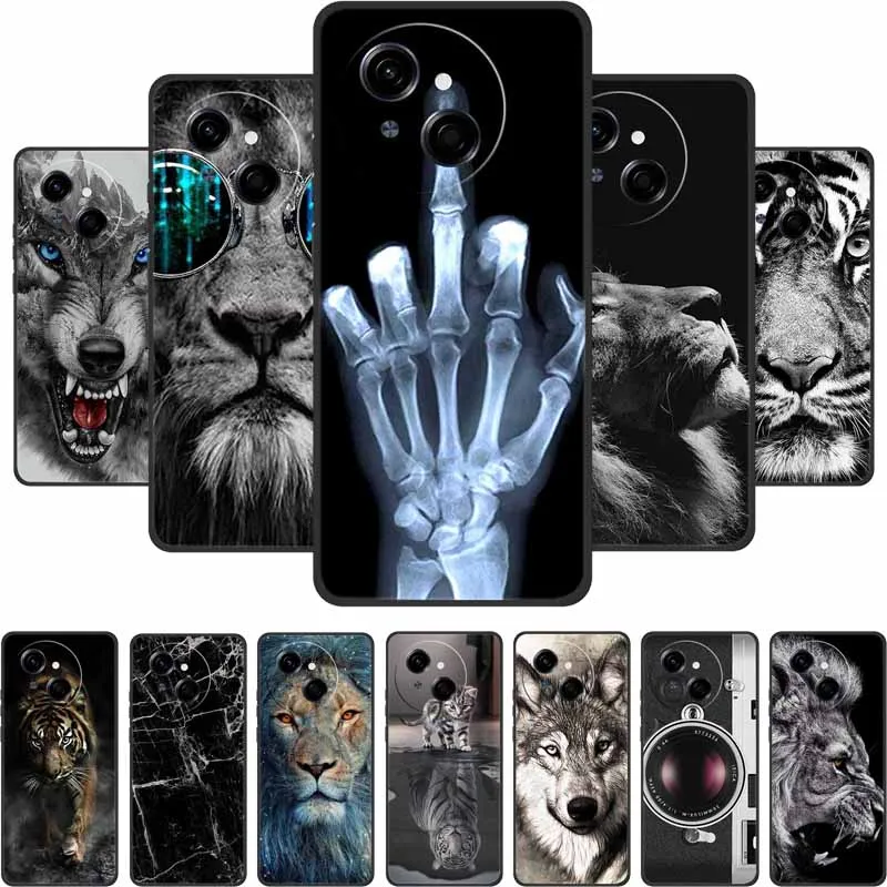 Tecno Spark Go1S Black Silicone Soft TPU Back Cover Case