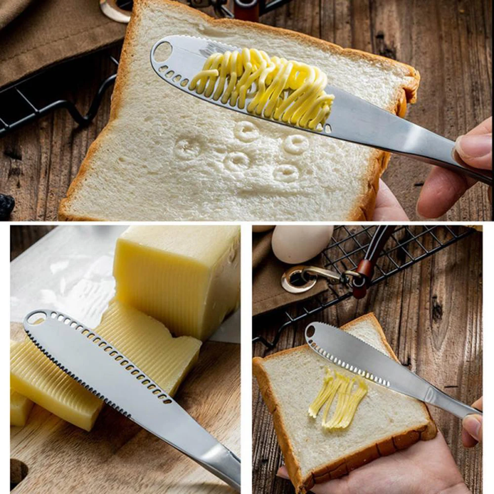 Butter Knife Cheese Butter Cutter With Hole Cheese Grater Kitchen Accessories Wipe Cream Bread Jam Buffet Tools Kitchen Gadgets