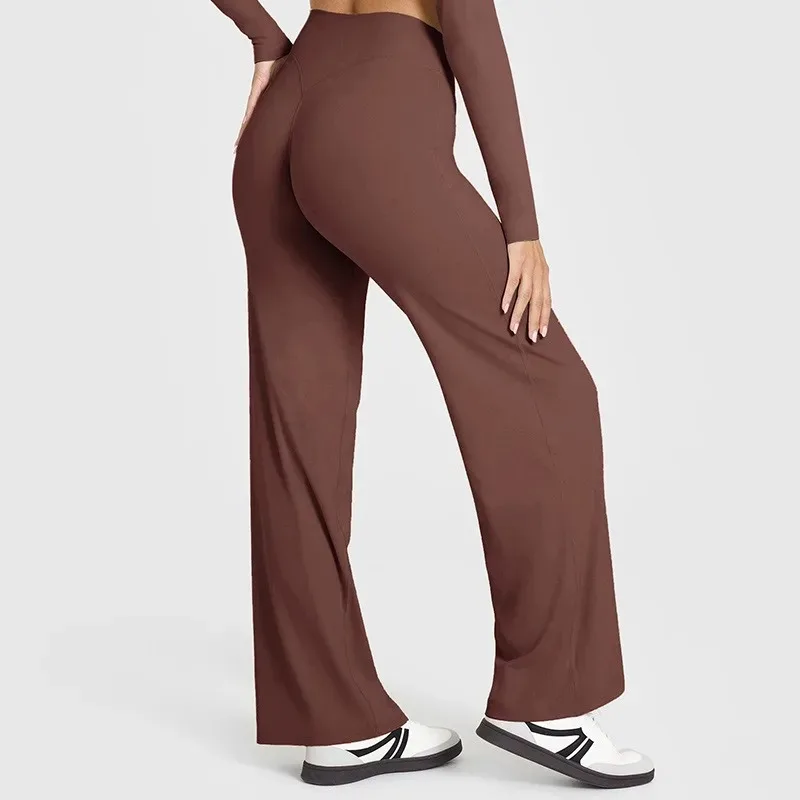 Womens Straight Leg Pants – High Waisted Wide Leg Yoga Pants Breathable Loose Baggy Sweatpants for Gym Running Casual Wear 4