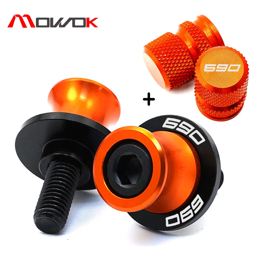 High-Quality Motorcycle Valve Caps & Swingarm Spools with Slider Stand Screws