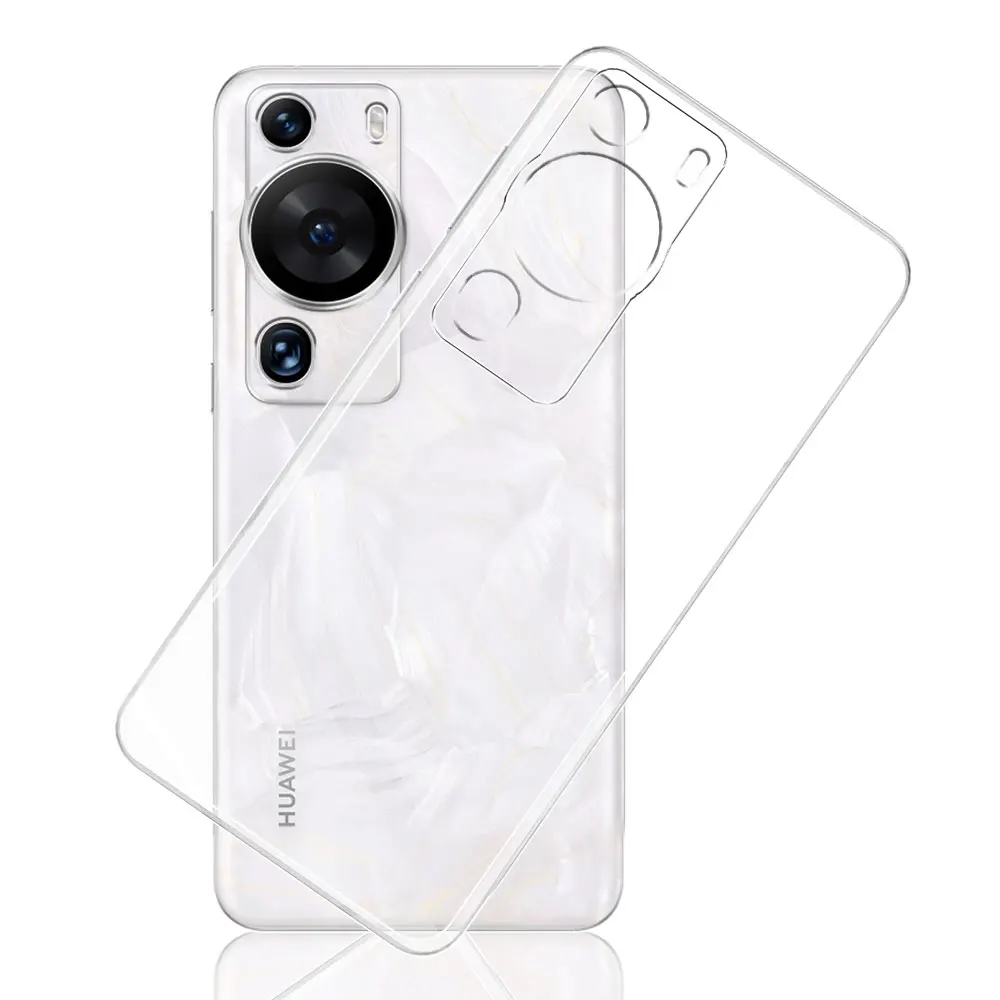 Ultra Thin Clear Silicone Case - Soft TPU Protective Cover for Huawei P60 Pro (6.67)