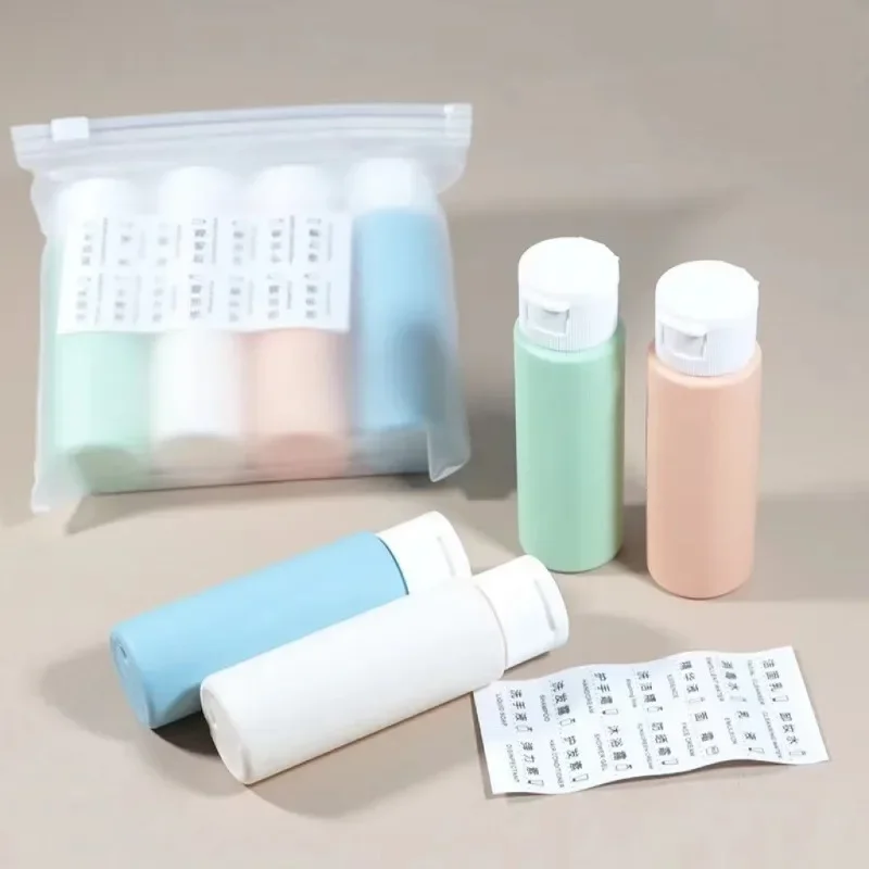 Macaron Travel Split Bottle 50ml Portable Split Set Makeup & Skin Care Lotion Shower Gel Flap Storage Bottle Easy To Carry