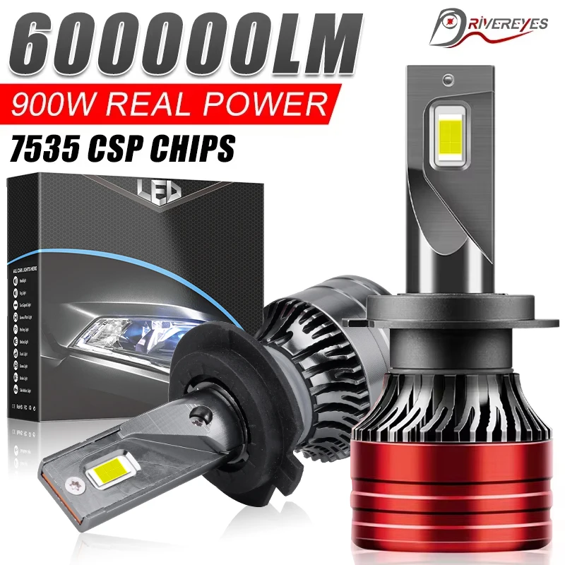 Car LED Headlight Led Lights 900W 600000lm H7 H4 H11 H8 7535 CSP Chip 6500K 9005 9006 HB3 HB4 9012 Canbus 12V Tubro Auto Fog Light 24V