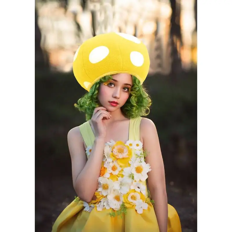 Cosplay Hat Cosplay Prop Accessories Multicolor Mushroom Toad Hat Spotted Cap Game Cosplay Costume Adults Halloween Costume Accessories