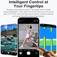 New Men Women Couple Smart Ring Health and Sleep Monitoring Multi Sport Mode Gesture Control 5ATM Waterproof With Charging Case - Image 3