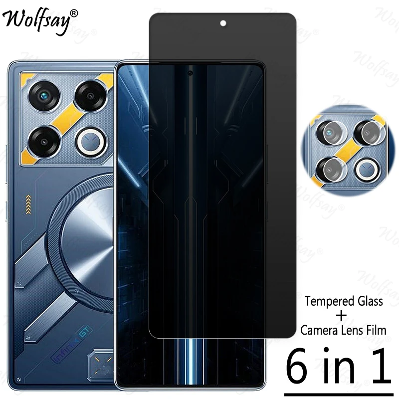 Protecteur d'écran de confidentialité pour Infinix GT 20 Pro, verre trempé Anti-espion, verre de caméra Infinix GT20 Pro pour Infinix GT 20 Pro