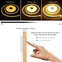 EU plug 12V/24V Neon Strip 1/2/3/5/10M Neon LED Strip With Touch and Hand Sweep Dimmer Switch For Home Kitchen Decor Lighting 2