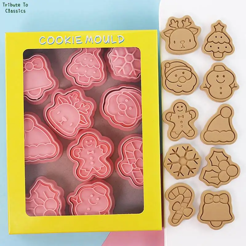 27 Styles Cookie Cutters Plastic 3D Dinosaur Shape Cartoon Pressable Biscuit Mold Cookie Stamp Kitchen Baking Pastry Bakeware