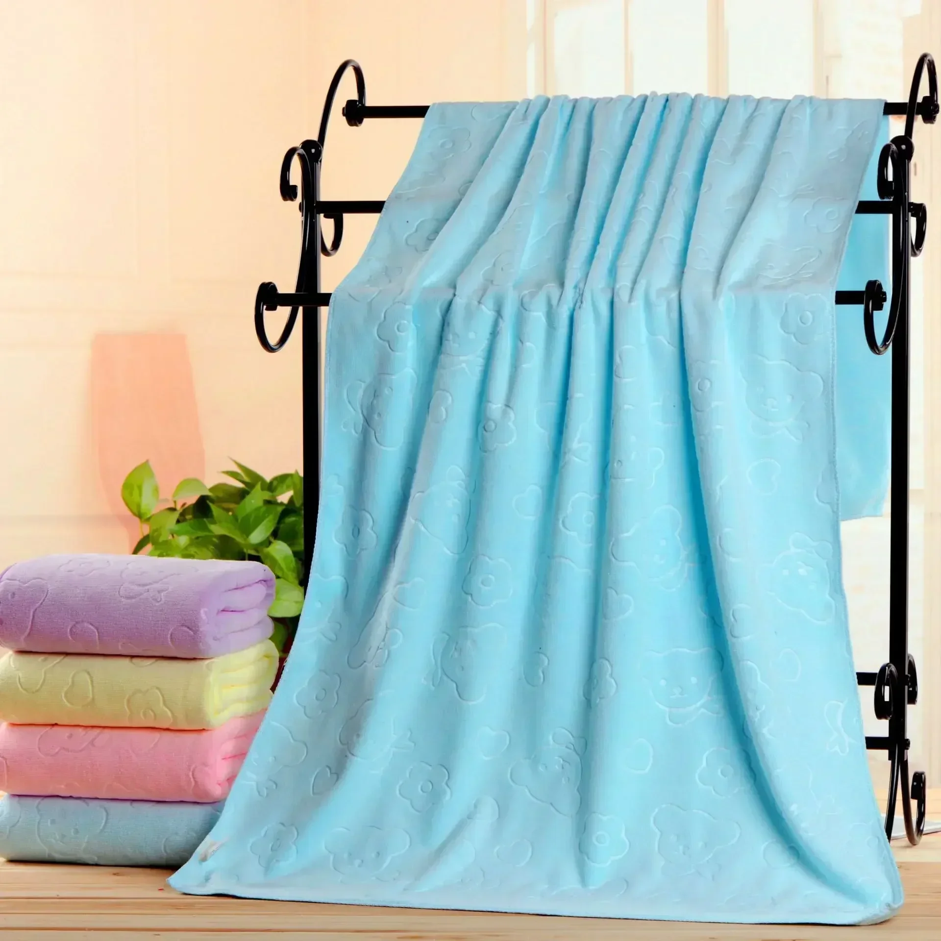 Blue towel