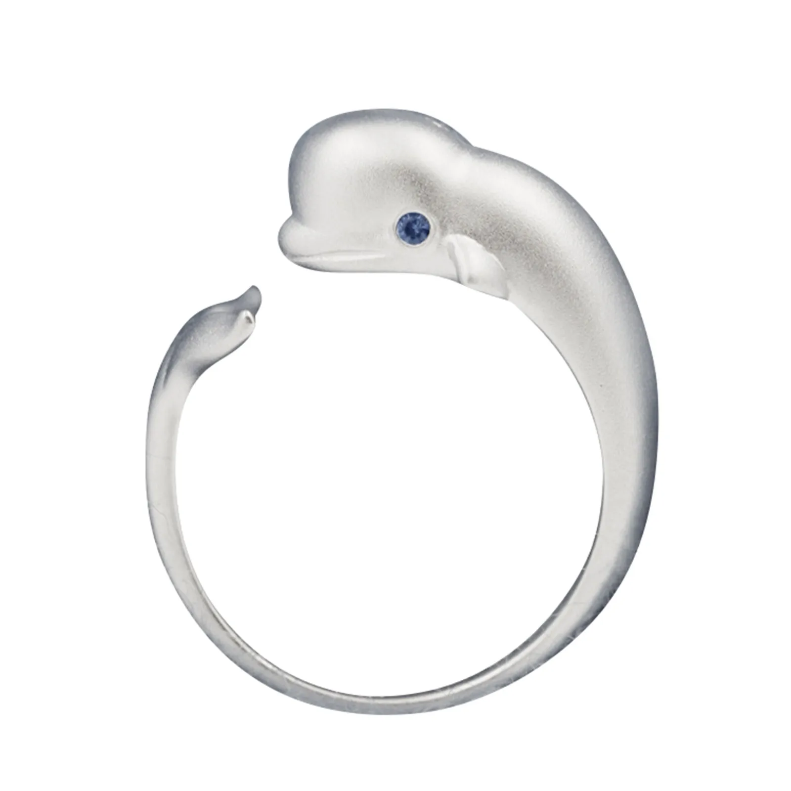 Beluga Ring Dolphin Open Ring Anello Balena Creativa Femminile Anillos Acero Inoxidable De Mujer Muslimatexmuslimah