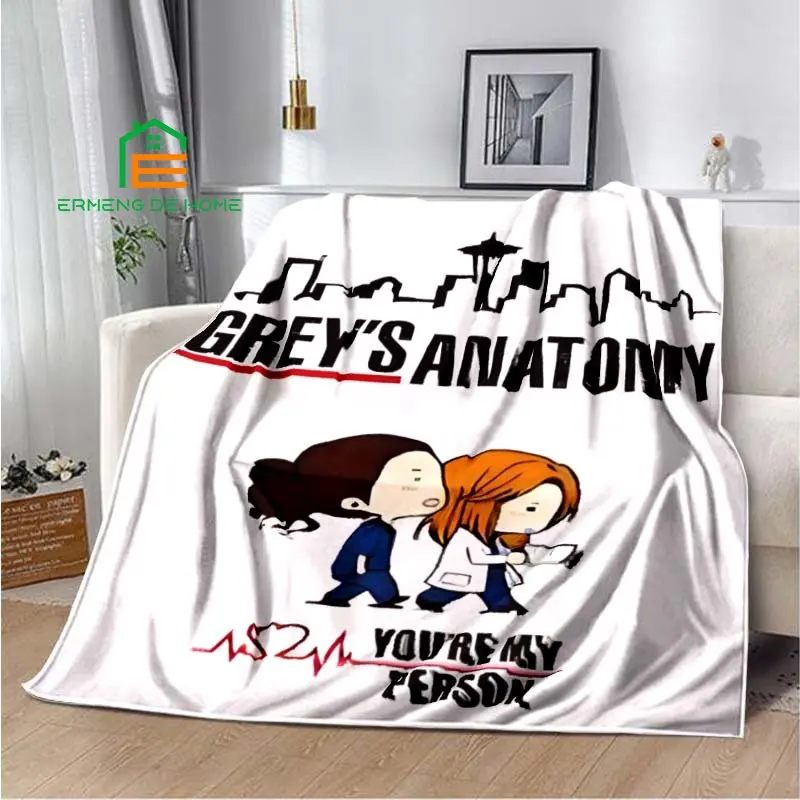 Greys Anatomy Pattern Throw Blanket Warm Blanket for Home, Picnic, Travel, Office,Plane for Adults, Kids, Elderly 5 Sizes 5