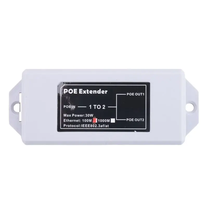 사용하기 쉬운 E-Easy - NVR IP 카메라용 100Mbps IEEE 802.3Af/At 표준 48V 연장기, POE 범위를 100미터까지 확장