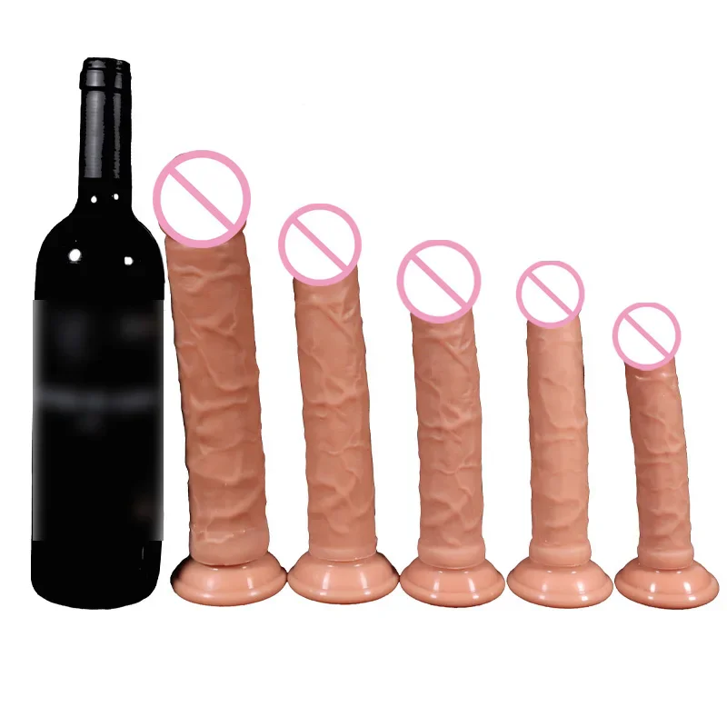 Sex Toys Soft Double Layer Silicone Big Dildo Realistic Fake Long Dick Penis Butt Plug Adult Sex Toys For Woman Men Vagina Anal Massager